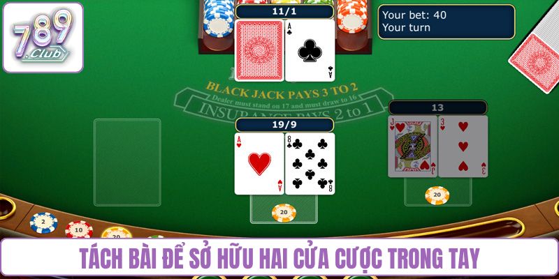 Tách bài để sở hữu hai cửa cược trong tay