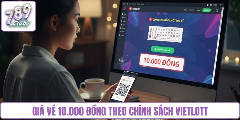 Giá vé 10.000 đồng theo chính sách Vietlott