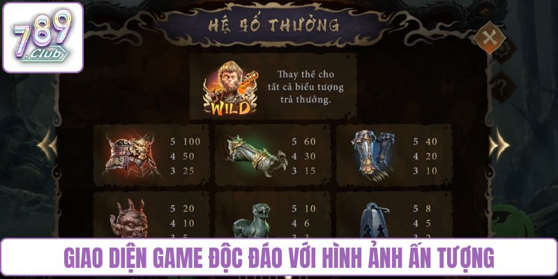 Giao diện game độc đáo với hình ảnh ấn tượng